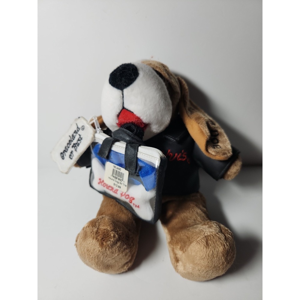 Elvis Presley Graceland Hound Dog Plush 1999 Biker Jacket Souvenir 180-2430